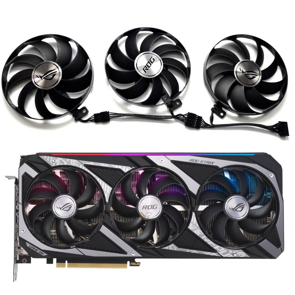 Thương Hiệu Mới ASUS ASUS RTX3060 3050 ROG STRIX Raptor Card Đồ Họa Quạt Làm Mát Bóng Quạt