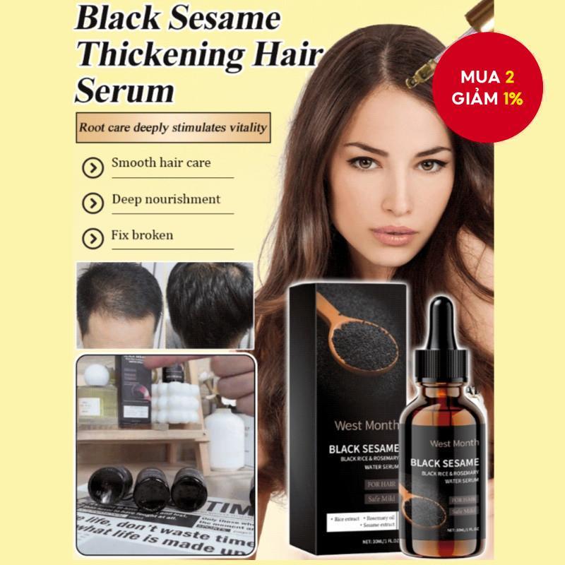 Serum Kích Thích Mọc Tóc Mè Đen, Dầu Mè Đen Chăm Sóc Tóc, Xịt Nước Mè Đen Gạo Đen & Hương Thảo