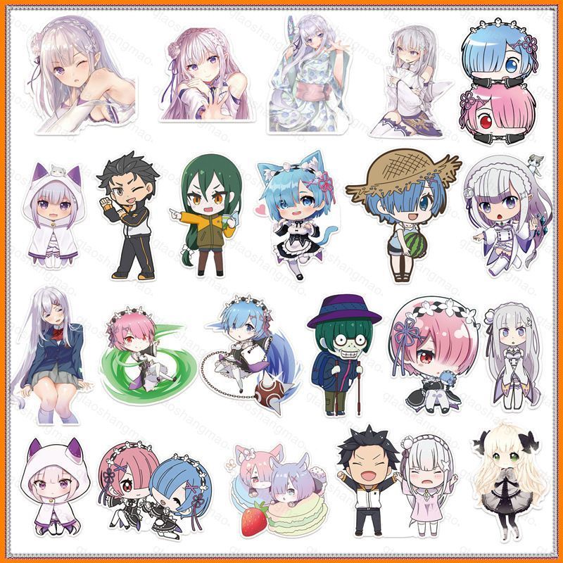YT4 50 Cái / bộ Re ZERO -Starting Life in Another World Graffiti sticker vali trang trí chống thấm n