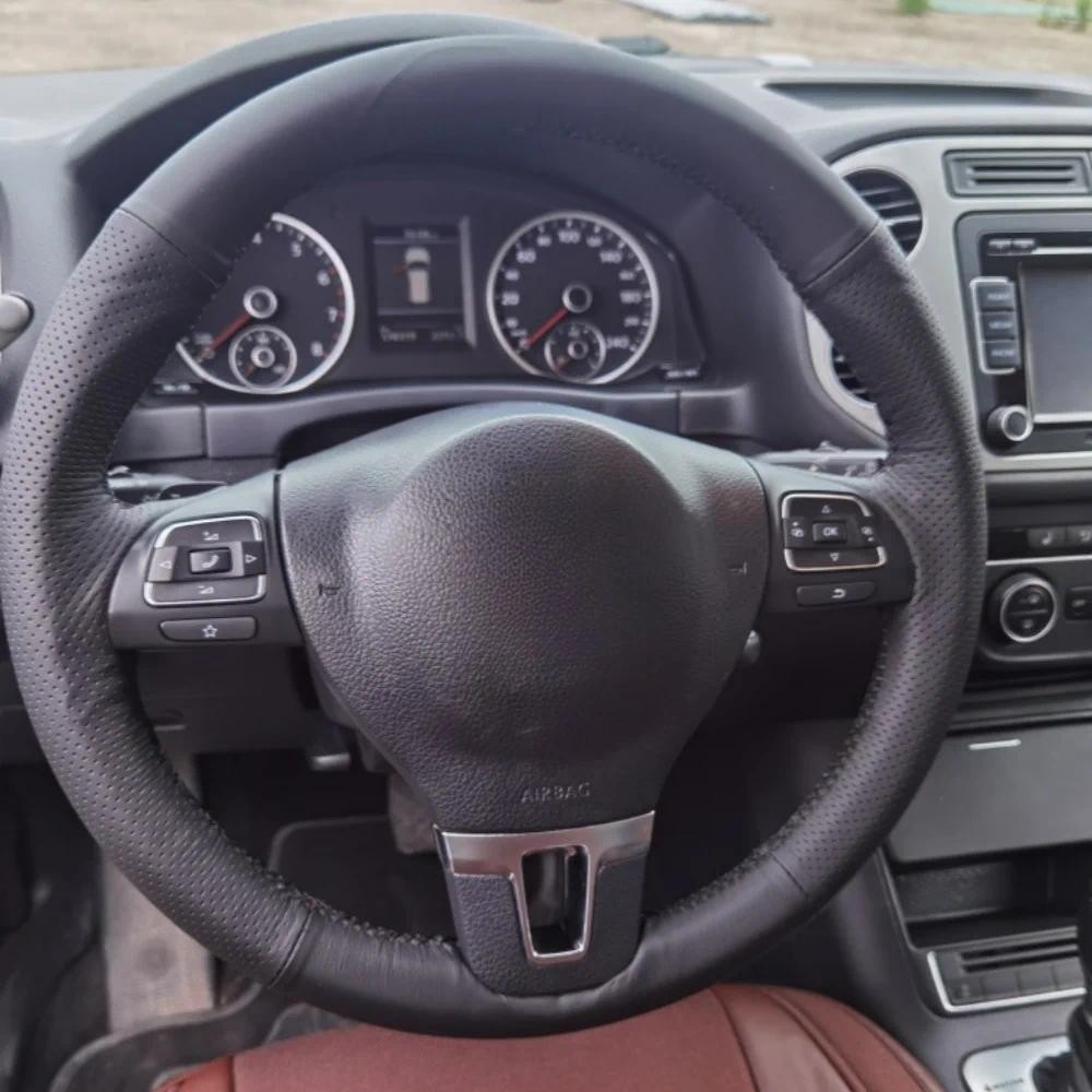 DIY Ô Tô Vô Lăng Bao Dành Cho Xe Volkswagen VW Golf Tiguan Passat B7 Passat CC Touran Microfiber Da 