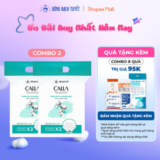  Combo 2 túi Bông tẩy trang làm sạch da Bông Bạch Tuyết Calla Sạch Sâu  500gr túi  