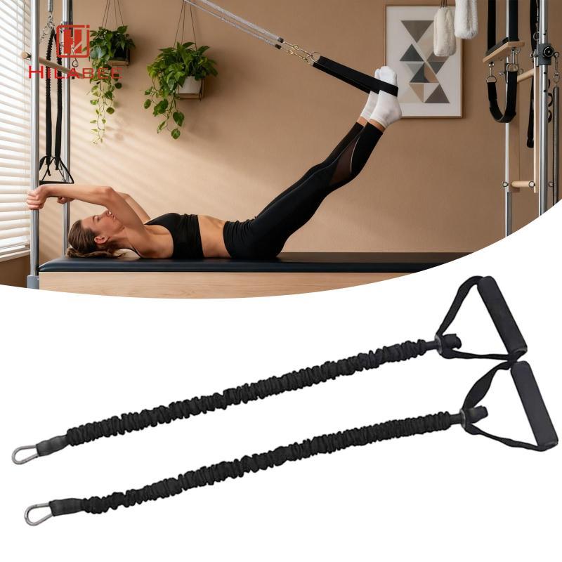 HILABEE Bộ 2 dây kháng lực cho máy cải cách Pilates, tay cầm tập thể dục, Pilates, để sử dụng trong 