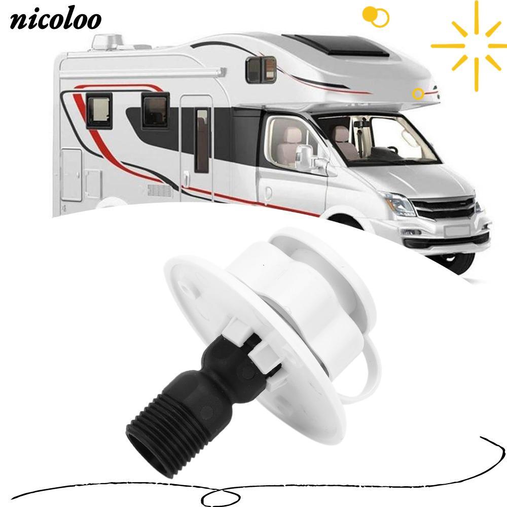 NICOLOO RV Water Fill Hatch, Bộ lọc bằng thép không gỉ Tích hợp Van đầu vào nước, Phụ kiện RV Van On