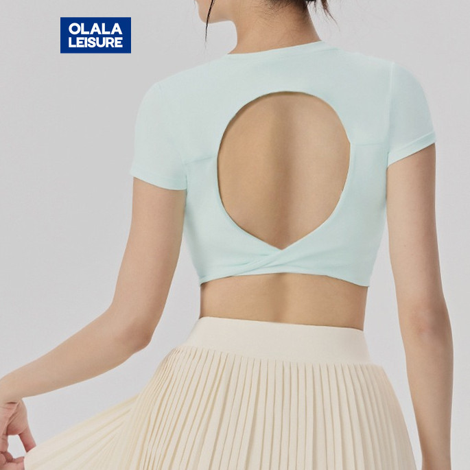 OLALA Sports Top Twist Hollow Độ đàn hồi cao Pilates Yoga Fitness