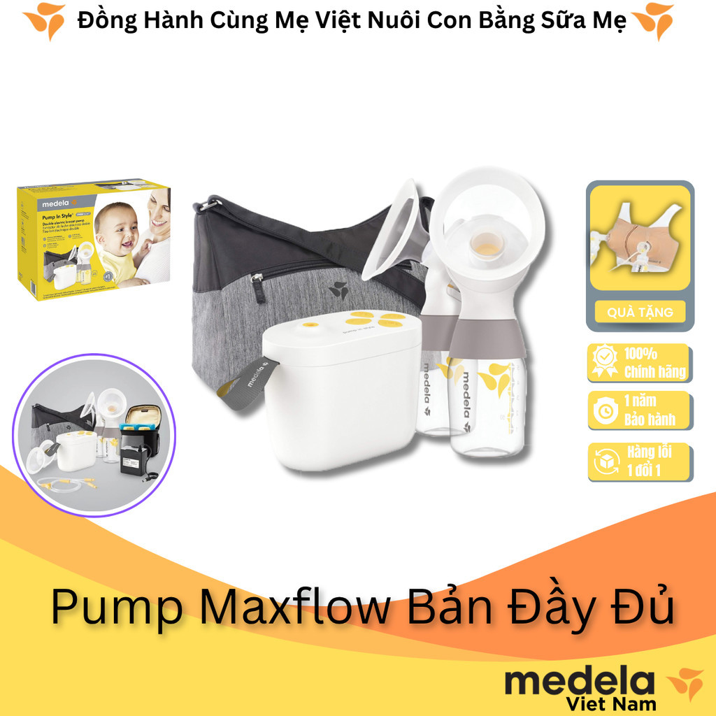 Máy Hút Sữa Medela Pump In Style MaxFlow Bản Full Mới Nguyên Tem máy hút sữa điện đôi Medela babyhop
