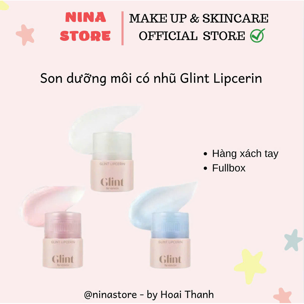 Son dưỡng môi có nhũ Glint Lipcerin