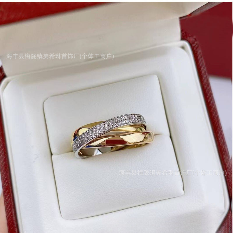 Vòng Tay Mạ Vàng 18K Ba Màu, Phù Hợp Phối Đồ Công Sở