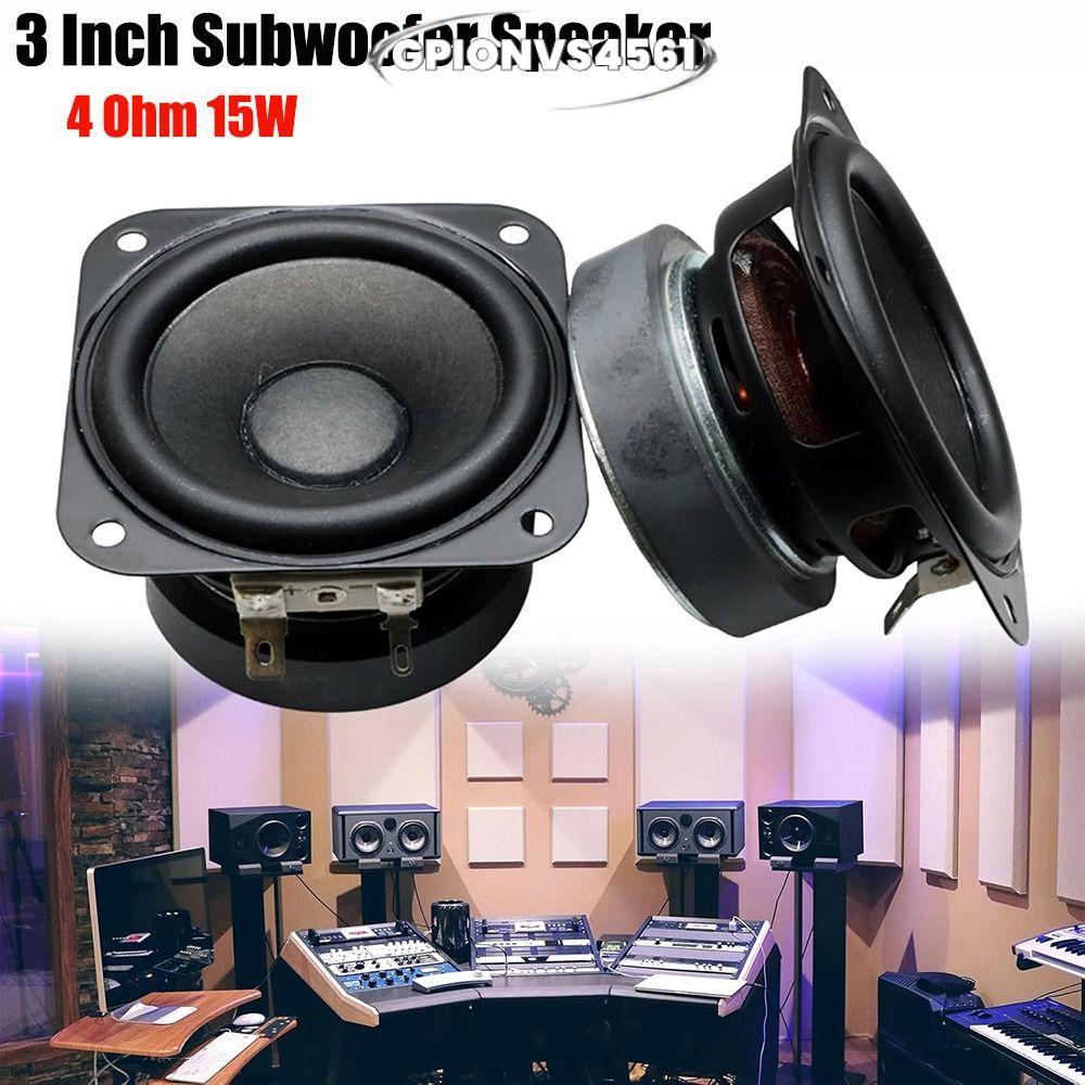 Loa trầm vuông GPIONVS4561, Loa siêu trầm lồi 2 inch 3 inch, Loa từ tính kép 4 Ohm 15W Loa kệ sách D