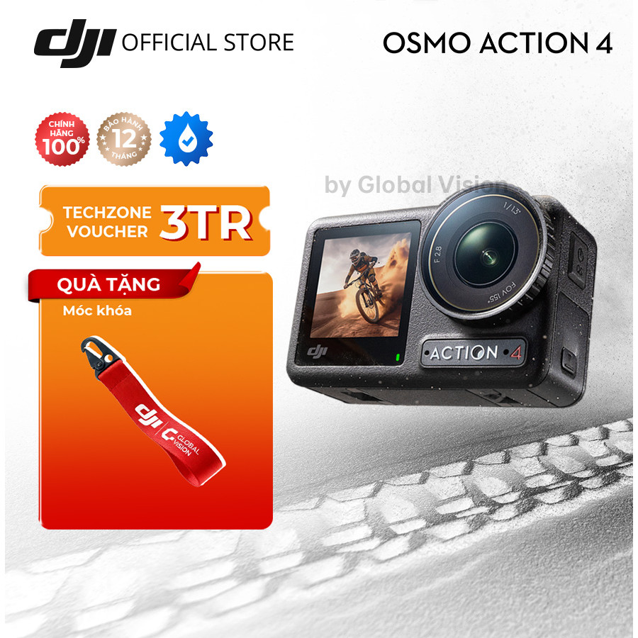 Camera hành động DJI Osmo Action 4 máy quay hành trình 4K 120fps, góc siêu rộng, hoạt động tốt nhiệt độ thấp (DJI OA 4)