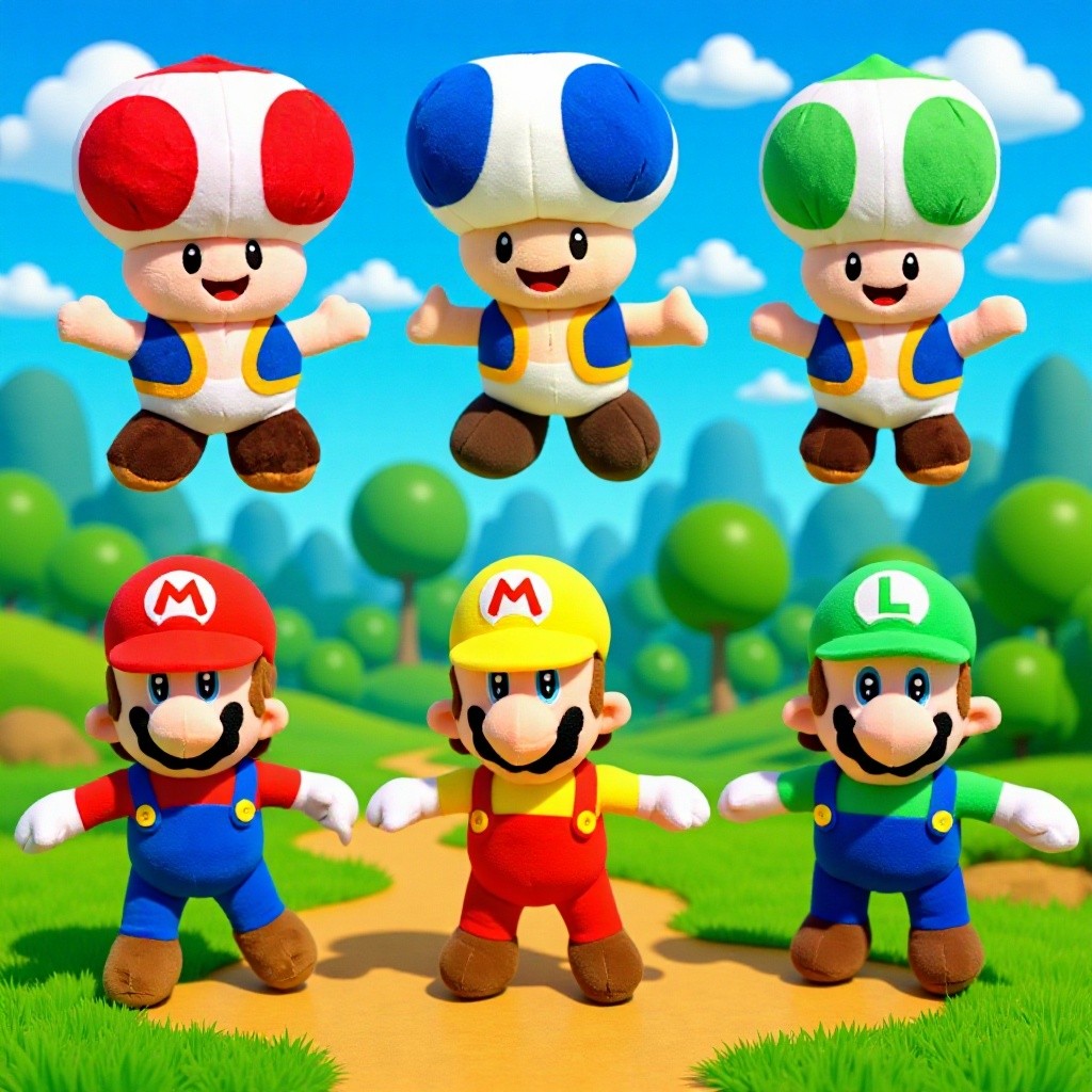 Super Mario Mario Mario Mario Đồ Chơi Sang Trọng Đầu Nấm Búp Bê Sang Trọng Trò Chơi Hàng Hóa Búp Bê 