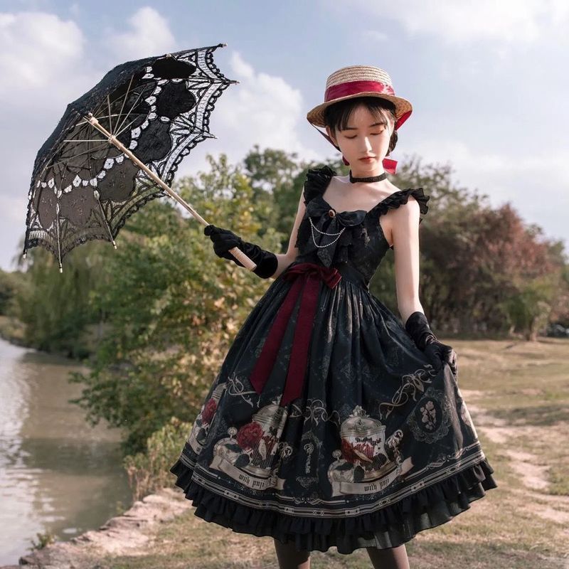 Lolita ❈ 🇾 ☽ ❈ ✷ ❈ ❈ ❈ ❈ ❈ ❈ ❈ ❈ 🛒 🌵 ❈ ❈ ❈ ❈ ❈ ❈ ❈ 4.6 Váy lolita Nightingale và Hoa hồng Phong cách