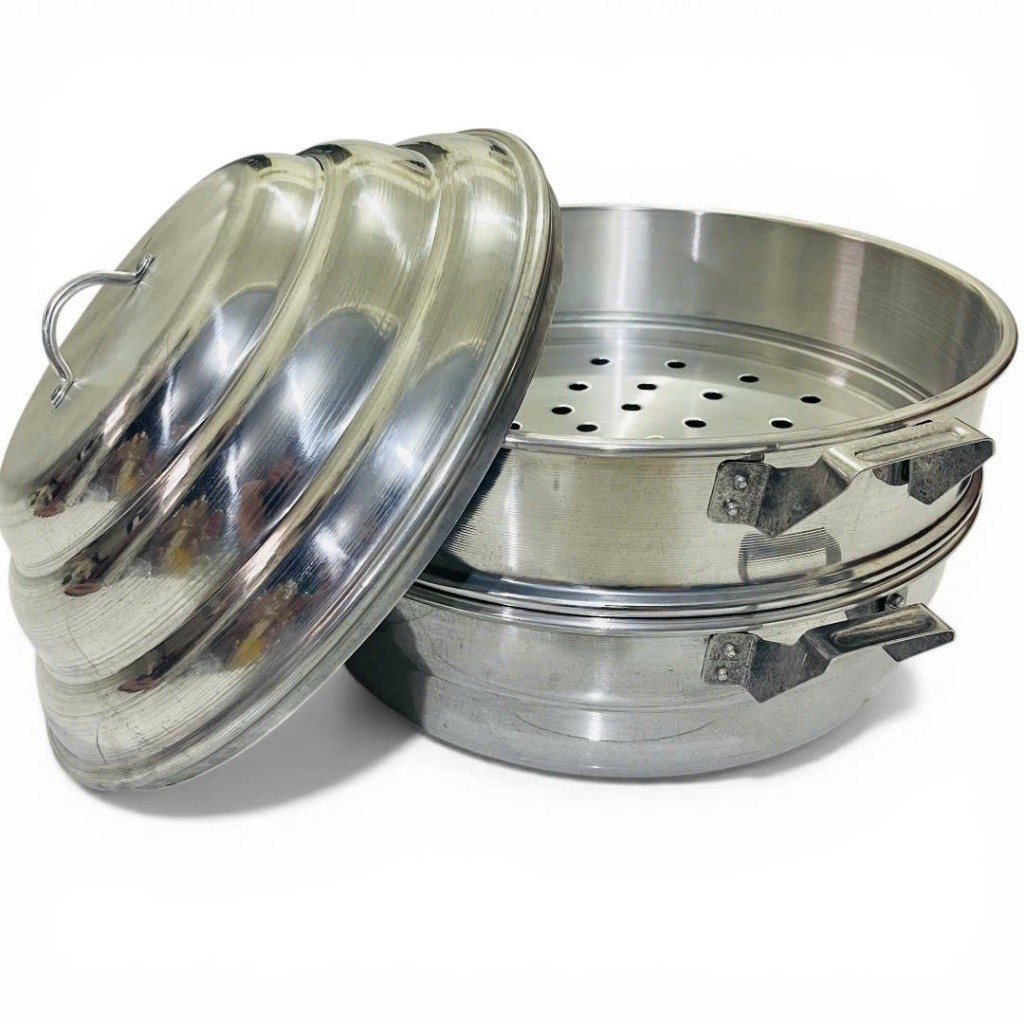 Nồi Hấp 2 Tầng Đường Kính 40cm - Nhôm Văn Hóa Chất Lượng Cao