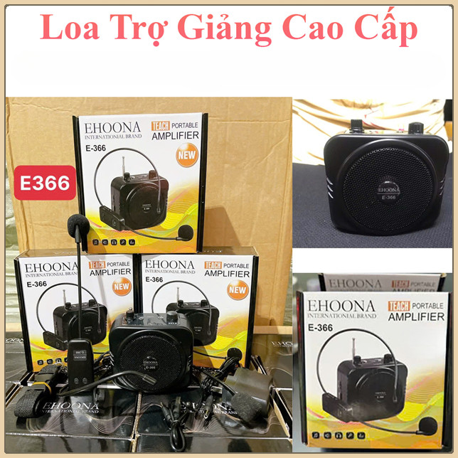 Loa Trợ Giảng Cao Cấp Ehoona E366 Có Bluetooth Tặng Kèm Micro Có Dây Và Không Dây