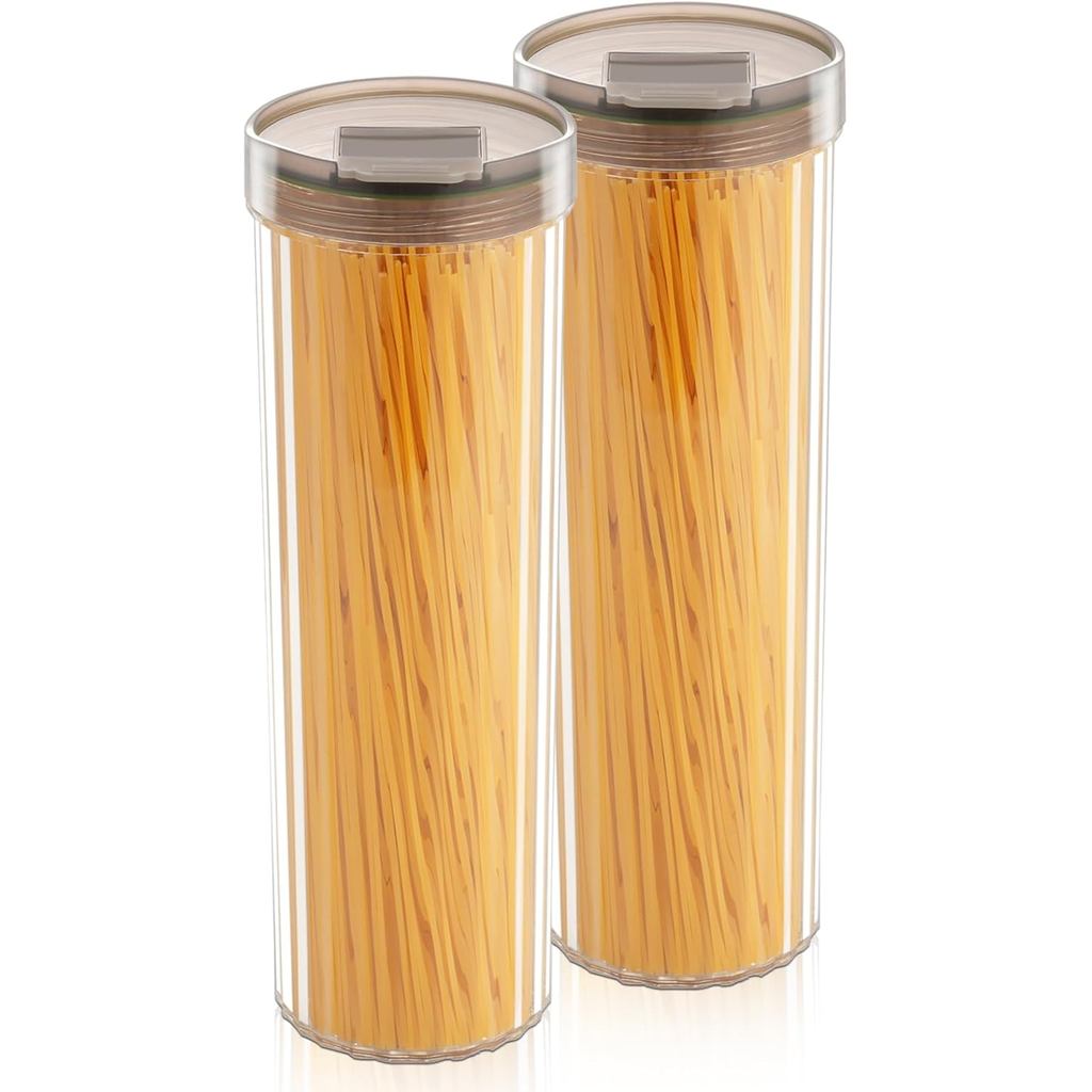 2 Gói Spaghetti Pasta Hộp Bảo Quản-48oz Hộp Đựng Pasta Trong Suốt Kín Hơi Spaghetti Hộp Bảo Quản Có 