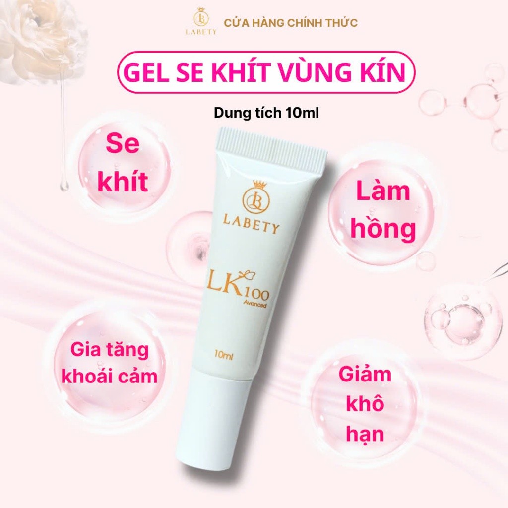 [Che tên]Gel se khít làm hồng vùng kín LK100 Khử thâm, cấp ẩm, giảm khô hạn, trẻ hóa cô bé 10ml