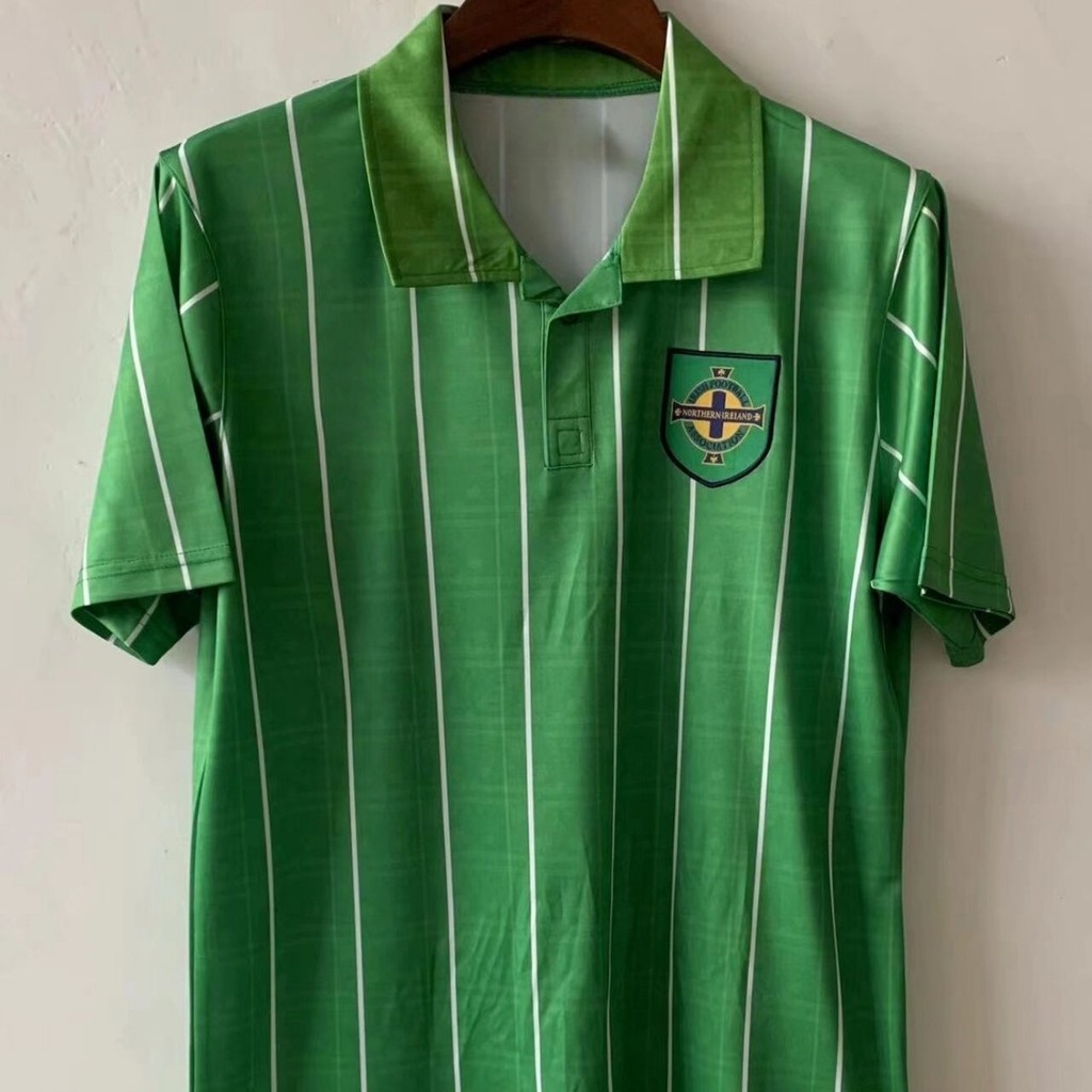 Áo thun retro thể thao ngắn tay, phong cách Bắc Ireland, áo bóng đá bán chạy