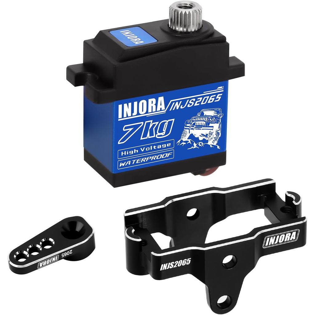 INJORA 7KG servo INJS2065 có gắn và còi servo cho các bộ phận nâng cấp bánh xích RC TRX4M TRX4MT 1 /