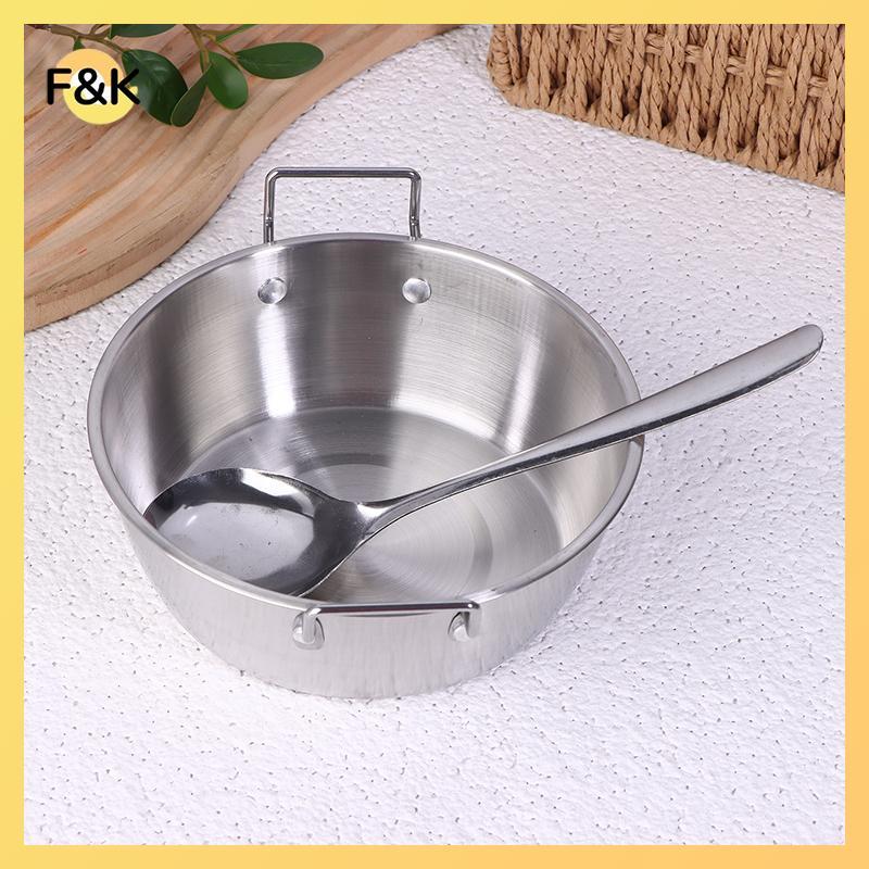 Nồi cơm hải sản bằng thép không gỉ F & K Nấu ăn tại nhà Paella Pan Dã ngoại Đĩa ốc sên Nồi khô có ta