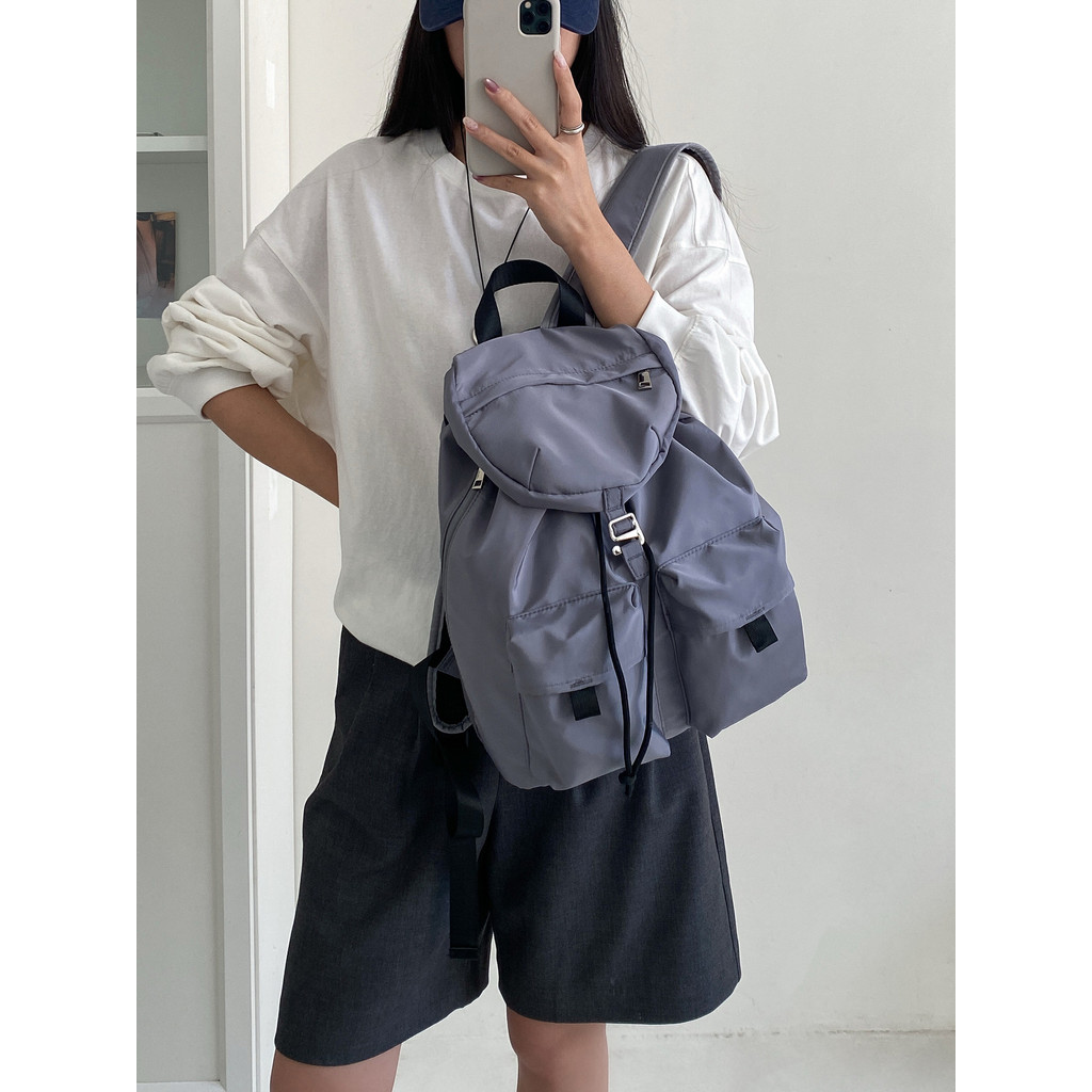Authentic women's backpack, trendy new model with unique design, casual nylon backpack Korean-style 