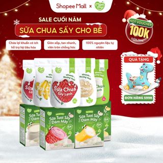  Sữa chua sấy và sữa tươi sấy đám mây Mămmy bữa phụ cho bé ăn dặm từ 6 tháng vị tự nhiên gói 20g   hộp 4 gói x 3.5g 