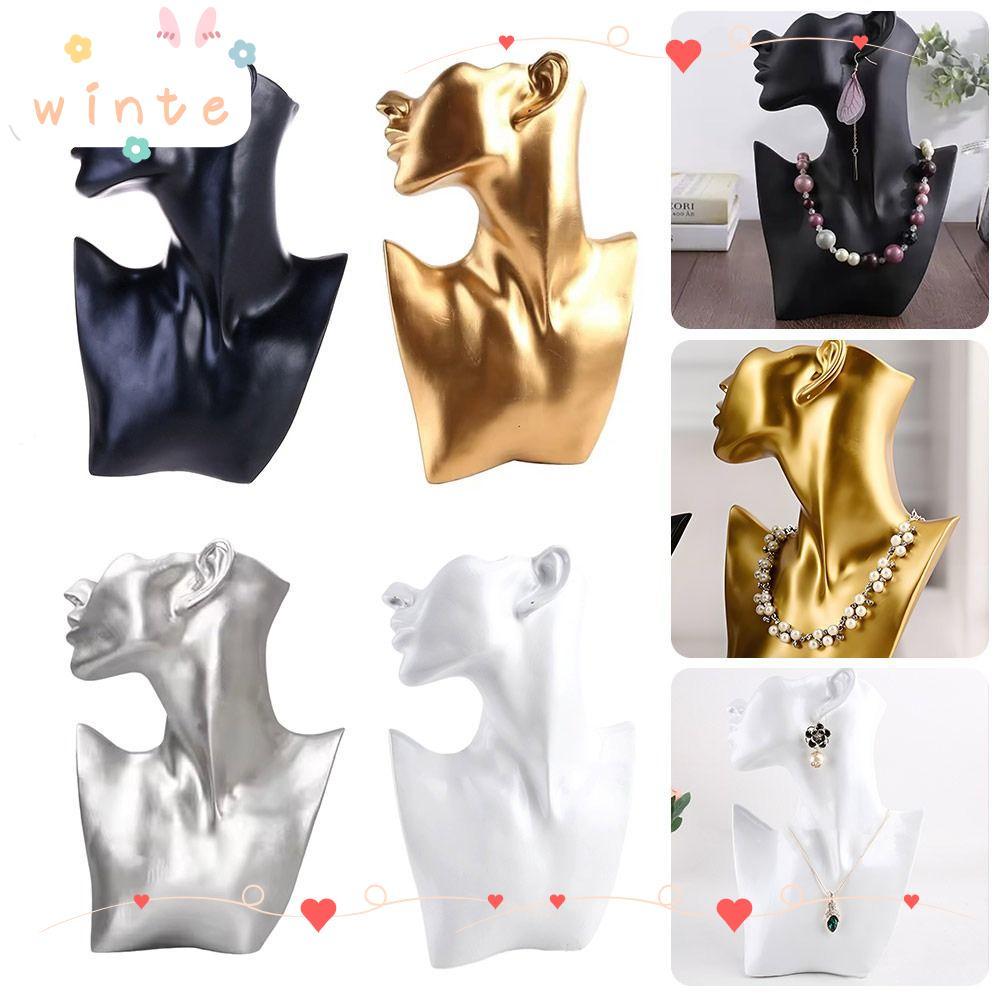 Giá đỡ đồ trang sức WINTE, Giá đỡ trưng bày đồ trang sức hình nộm bằng nhựa, Giá trưng bày cửa sổ hì