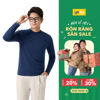   BST Thu đông 2025  Áo thun dài tay giữ nhiệt nam YODY cổ cao 3cm XTRA HEAT thanh lịch thoải mái MCTL25F008 