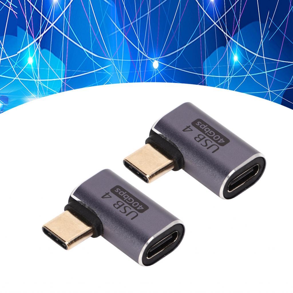 Apill Loại C Đầu nối góc phải từ nam sang nữ 40Gbps 100W Sạc nhanh 7680x4320 90 độ USB Adapter di độ