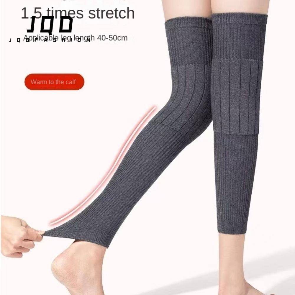 Chân Ấm Áp KneeCap len cashmere đen/xám bảo vệ đầu gối