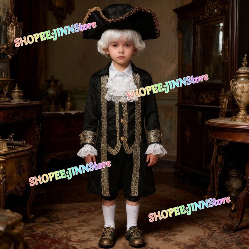 -JINN-Kids Size 18th Century Truyền Thống Mỹ Trang Phục Hóa Trang George Washington Trang Phục Hóa T