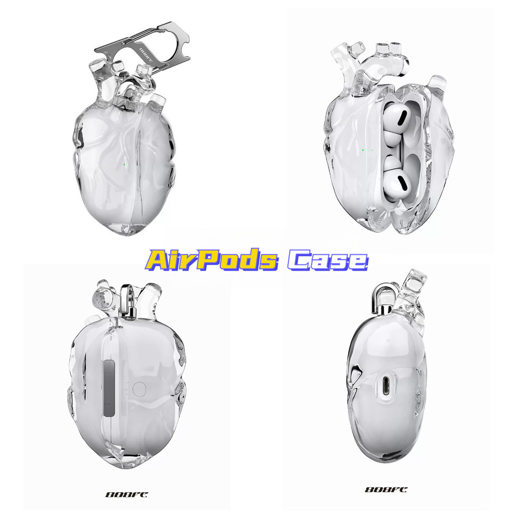 Ốp Tai Nghe Trái Tim Thích Hợp Cho Airpods pro3 Thích Hợp Cho Tai Nghe AirPods4 Vỏ Bảo Vệ Silicon Lỏ