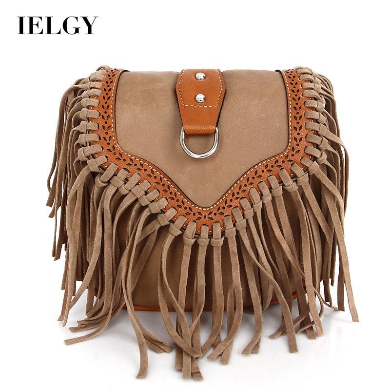 Túi đeo chéo FRT IELGY Bohemian Fringe Frosted
