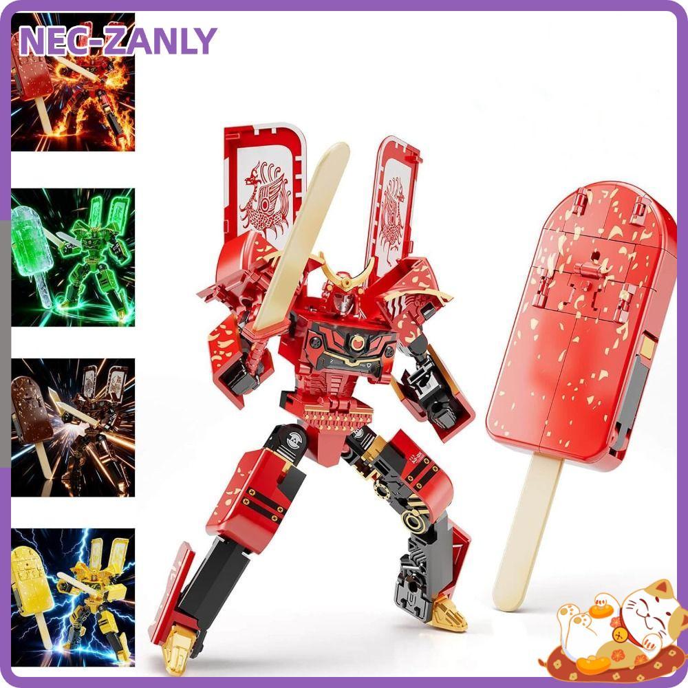 Đồ chơi biến hình kem NEC-ZANLY, Di động chung Mô hình chiến binh kem In chuyển tinh tế, 2 trong 1 t
