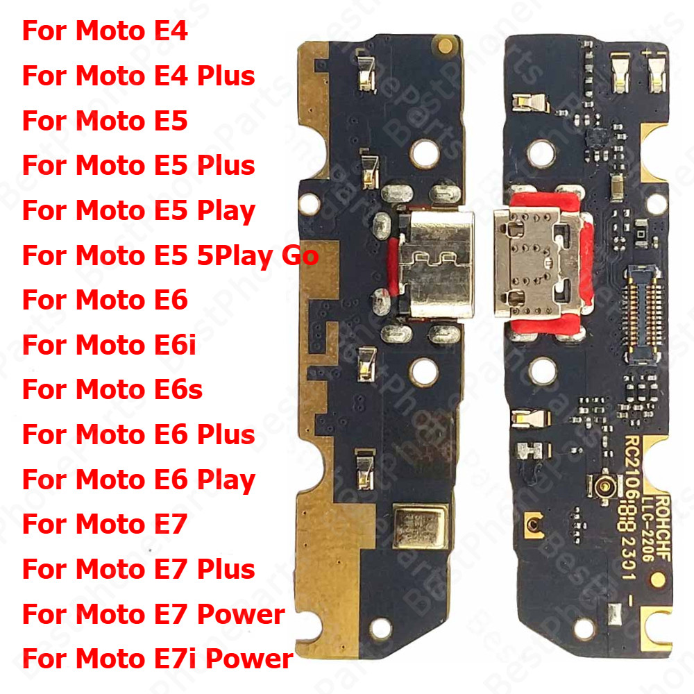 Cổng Sạc Cho Motorola Moto E7 E7i Power E6 E6i E6s E5 Play Go E4 Plus Bảng Sạc Usb Kết Nối PCB Dock 