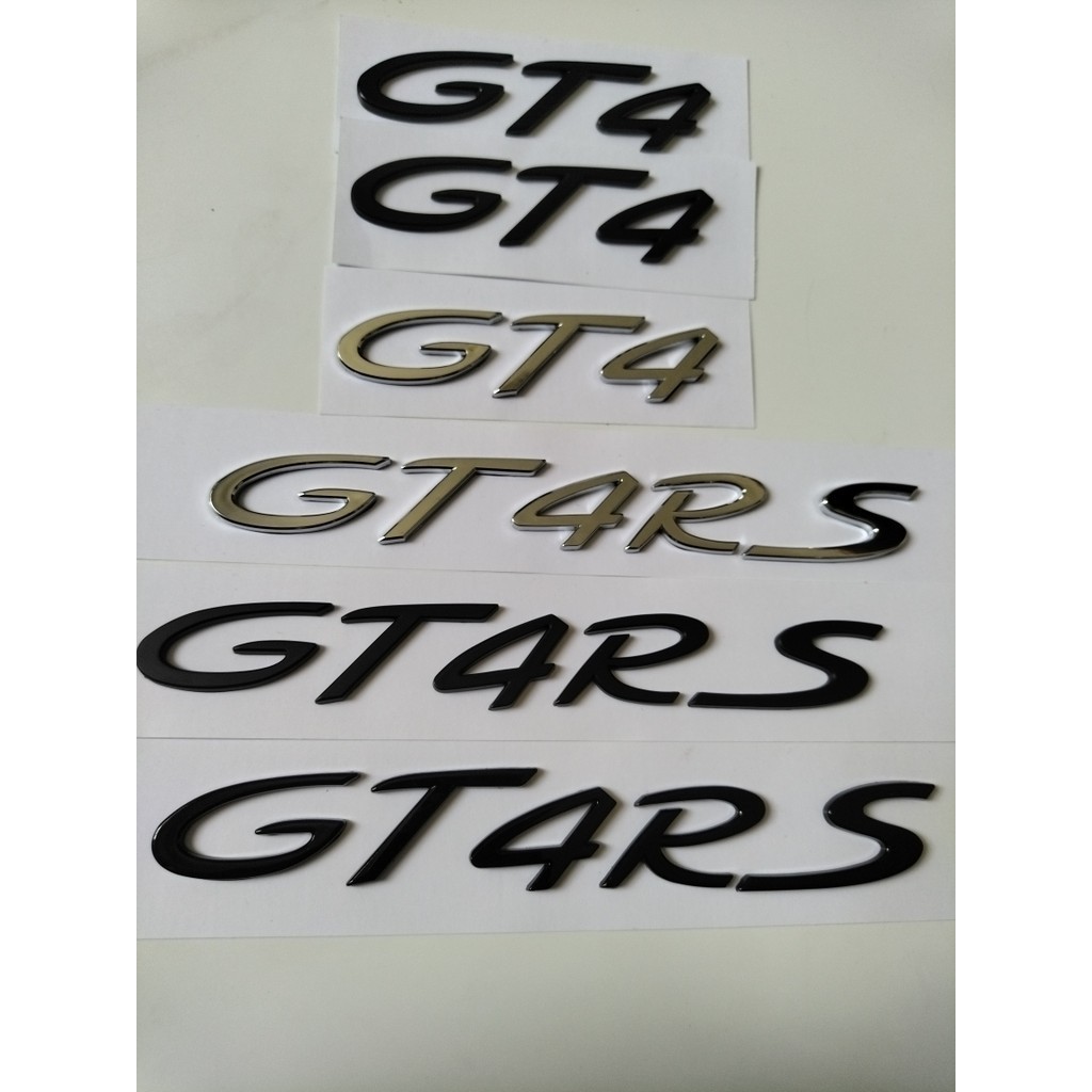 Phong Cách Mới Porsche GT4RS Logo Xe 911 Sửa Đổi GT3 Đuôi Logo Kaman Đuôi Sau Tiếng Anh GT2 Xe Dán