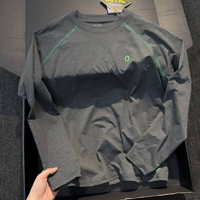 2025 Autumn and Winter Sun Protection Printed Long-Sleeved T-shirt Male and Female Large Size Slimmi