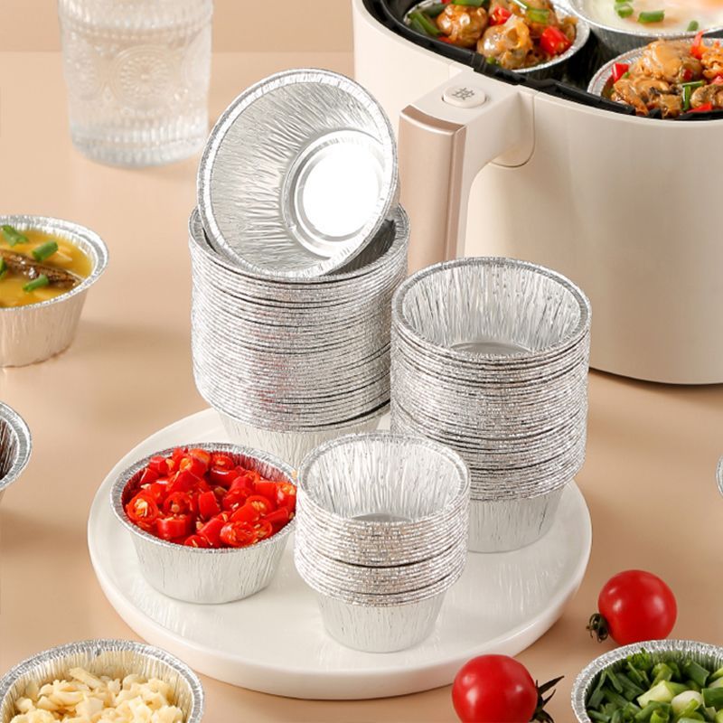 Oyster Tinfoil Khay Hộ Gia Đình Chịu Nhiệt Độ Cao Nồi Chiên Không Khí Tinfoil Bát Bay Hơi Khuôn Bánh