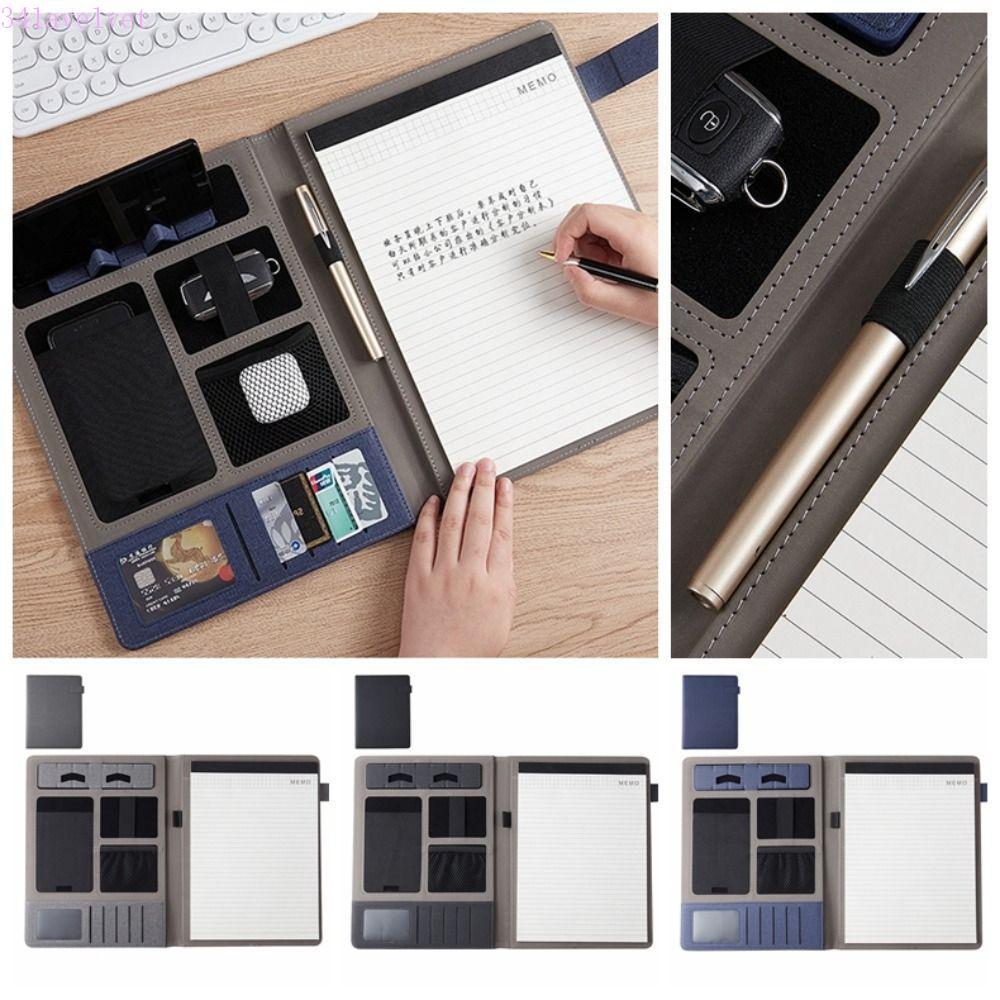 Thư mục hội nghị LAVELVET A4, Đàm phán Notepad Memo Clipboard Business Clipboard, 3 màu Da A4 Thư mụ