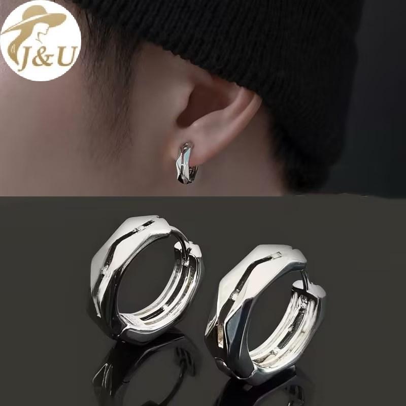 JU Bông Tai Hình Học Đơn Giản Nam, Hợp Xu Hướng Hip Hop & Rock, Quà Tặng Việt Nam