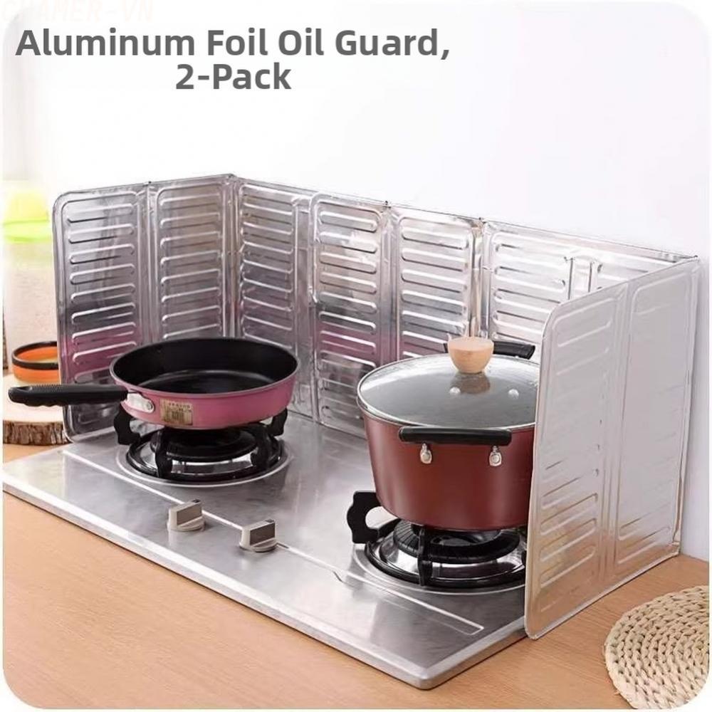 【CHAMER】Foil Splash Guard Prevents Oil Splatter Aluminum Foil Material Foldable Design【HomeLiving】