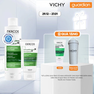  Bộ Sản Phẩm Dầu Gội Vichy Dercos Anti Dandruff Sạch Gàu 200Ml + Tuýp 50Ml 