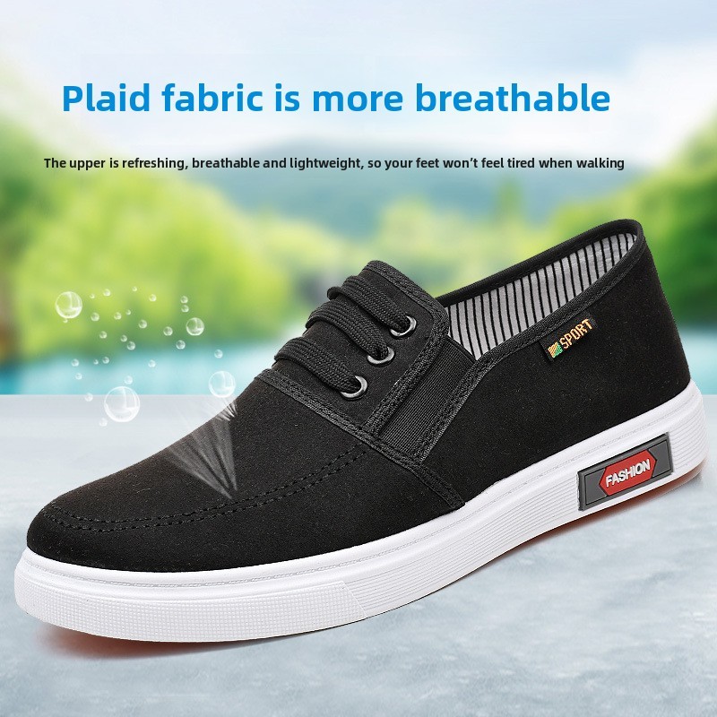 New Men's Casual Shoes Slip-On Breathable Men's Shoes Old Beijing Cloth Shoes Lazy Driving Cloth Sho