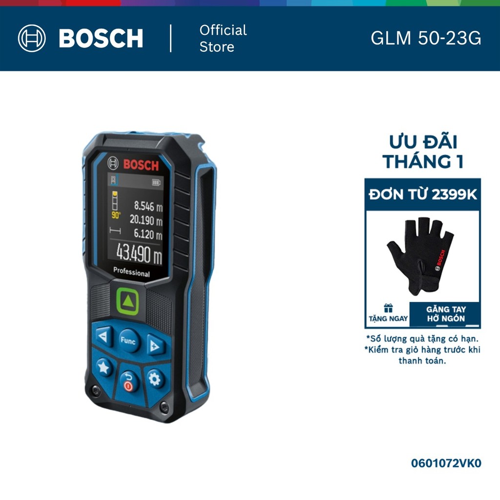  Máy đo khoảng cách Bosch laser xanh GLM 50-23 G 