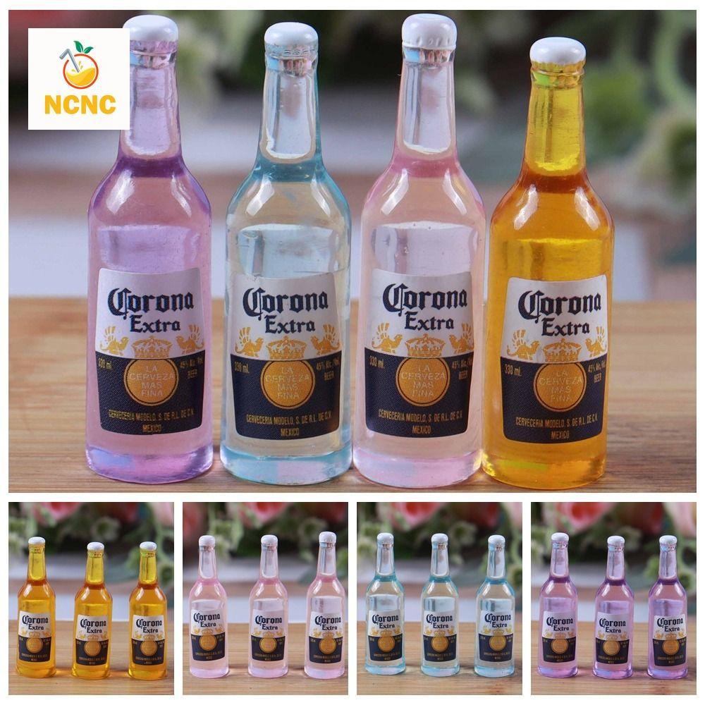 NCNC 3 Chai Rượu Mẫu Mini, Rượu Thu Nhỏ Chai Bia Thu Nhỏ, Chơi Nhà Búp Bê Đồ Chơi Bia Mô Phỏng Chai 