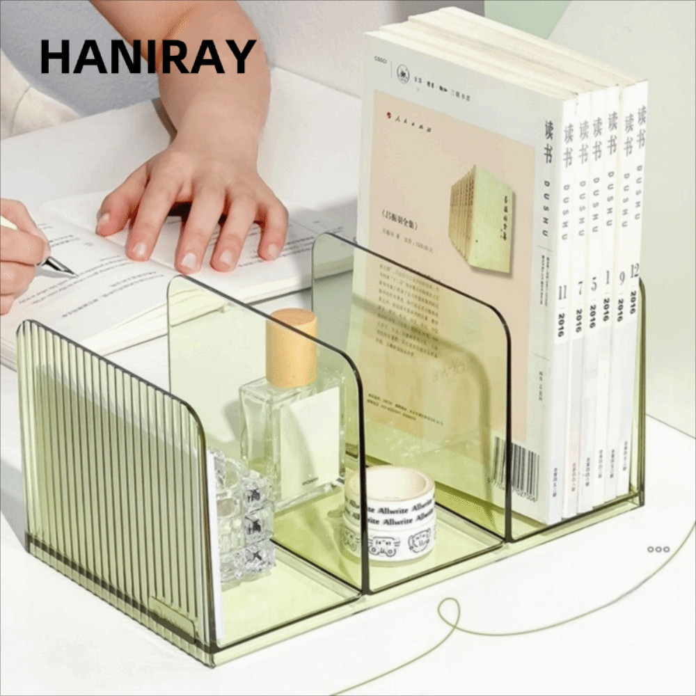 Giá sách HANIRAY, Giá đỡ sách trong suốt, Giá đỡ sách PET Trang trí máy tính để bàn