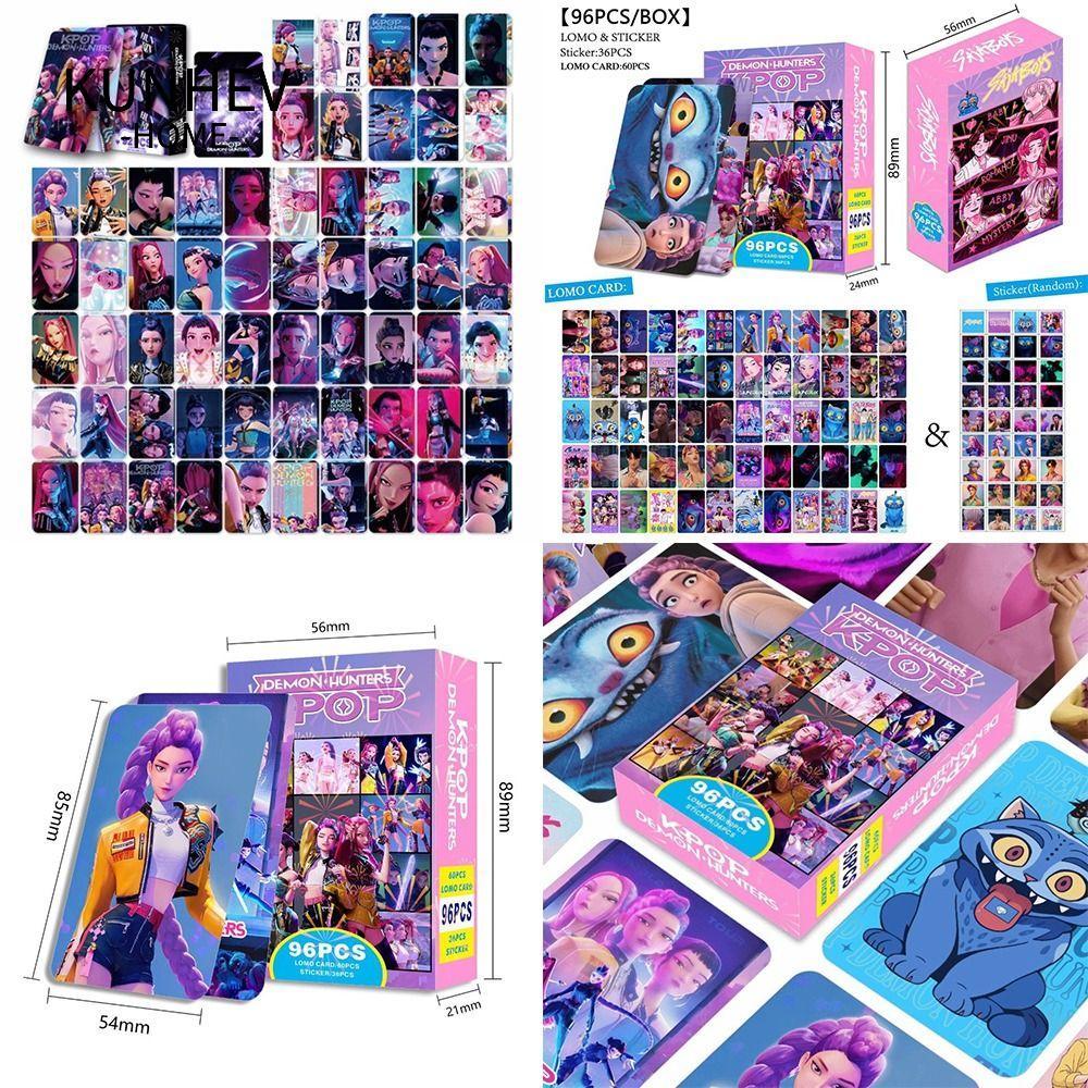 KUNHEV Demon Hunters Laser Card, LOMO Cards Kpop Girl Group Lưu Niệm Kpop Demon Hunters Photocards, 