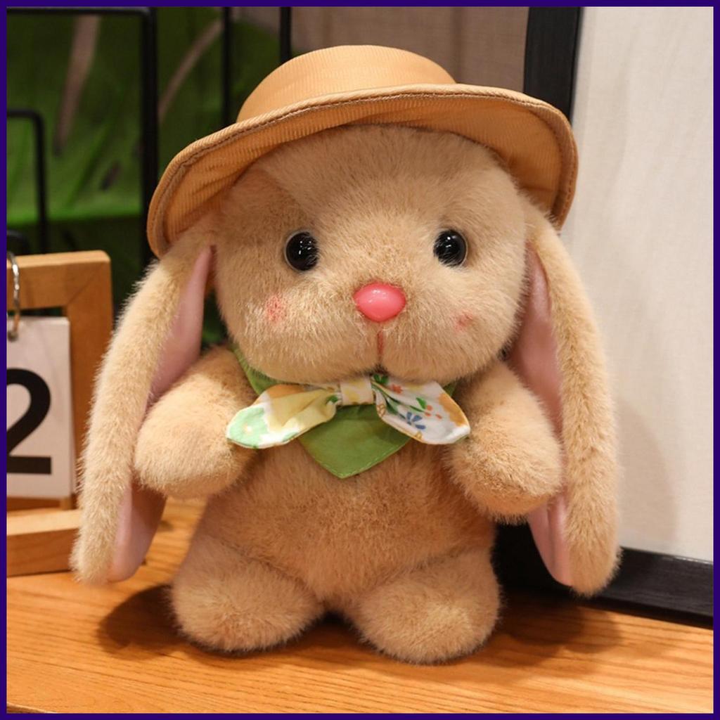 Thỏ Nhồi Bông Búp Bê Cốg Có Mũ Và Nơ Thú Nhồi Bông Thỏ Có Mũ Và Nơ Cho Giỏ Lễ Phục Sinh Mầm Non imae