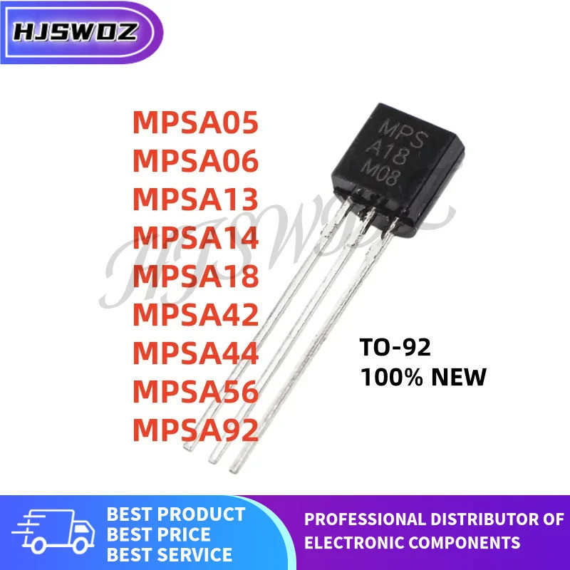 100 Cái / lốc TO-92 MPSA42 MPSA56 MPSA92 MPSA05 MPSA18 MPSA13 MPSA06 MPSA14 MPSA44 A42 A56 A92 A05 A