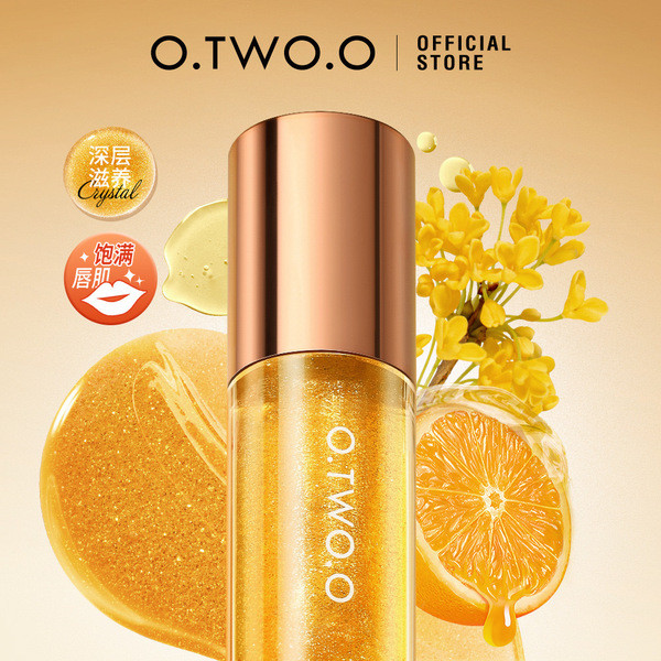 son dưỡng môi có màu son dưỡng có màu O.TWO.O Rich Gloss Crystal Lip Gloss Water Gloss Glass Trong s