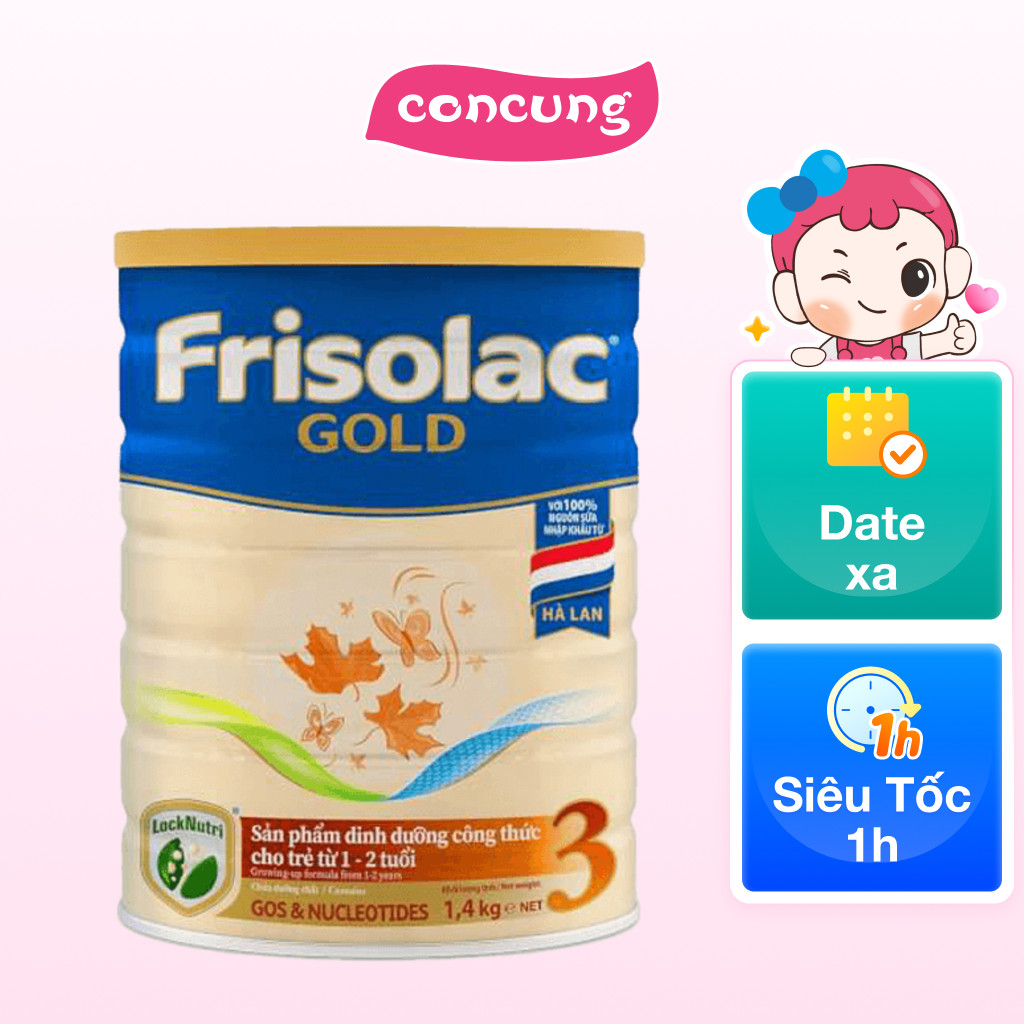 Combo 2 Frisolac Gold 3, 1 - 2 tuổi (1400gr)