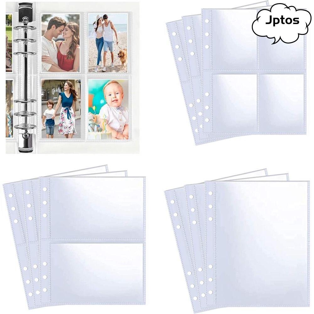 JPTOS Photocard Binder, A5 Size 6 Ring Photocard Tay áo, Kpop Photocard Binder Nhiều túi bên trong t